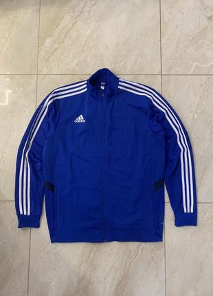 Олимпийка синяя adidas tiro19 training jacket blue dt5271 с полосками9 фото
