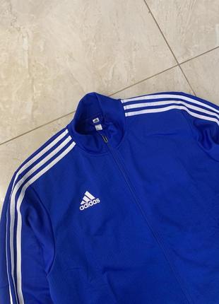 Олимпийка синяя adidas tiro19 training jacket blue dt5271 с полосками10 фото