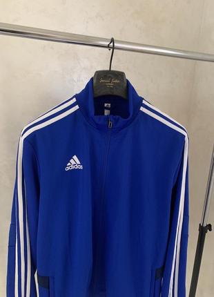 Олимпийка синяя adidas tiro19 training jacket blue dt5271 с полосками3 фото