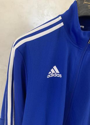 Олимпийка синяя adidas tiro19 training jacket blue dt5271 с полосками4 фото
