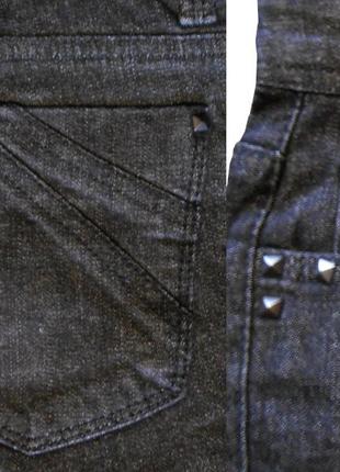 Винтажные эластичные джинсы прямого кроя средней посадки9 фото