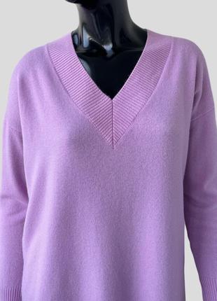 Удлиненный кашемировый свитер джемпер woolovers свободного прямого кроя кашемир шерсть6 фото