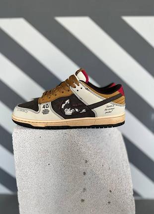 Мужские кроссовки nike sb dunk low x stussy 40th ii