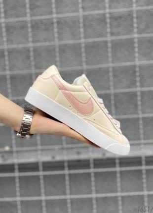 Стильные женские кожаные кеды, nike blazer, натуральная кожа, 35-36-37-38-39-40-413 фото