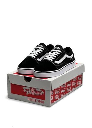 Мужские кроссовки vans old skool all black white