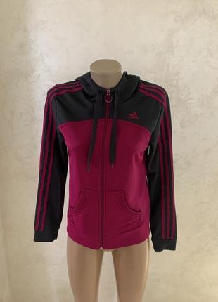 Спортивная олимпийка adidas бордовая с брендовым логотипом