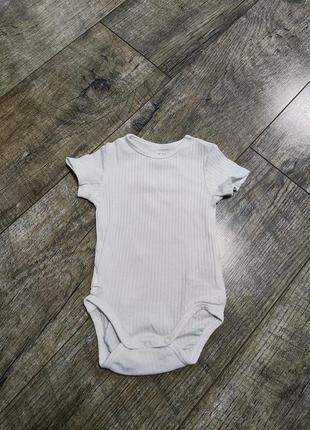 Боди, бодик с коротким рукавом, h&m, р. 68-74, 6-9мес., длинна 39см