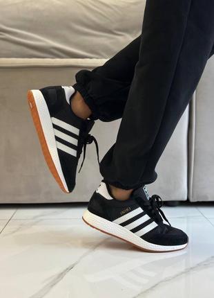 Женские кроссовки adidas iniki black termo #адидас