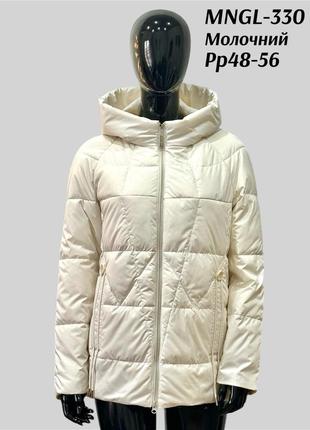 Демісезонна стьобана жіноча куртка mangelo р.48-56