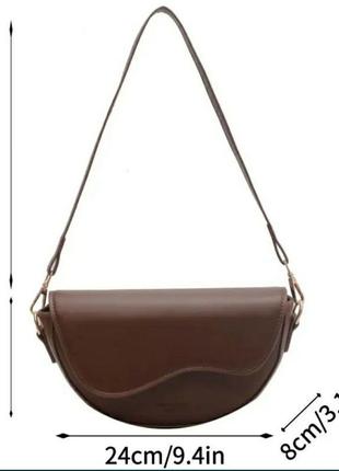 Трендова жіноча сумка через плече, сумка крос боді, сумка багет6 фото