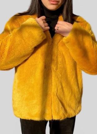 Куртка шуба шубка pull &amp; bear искусственный мех полушубок куртки верхняя одежда3 фото