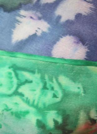 Шовковий легенький шарф натуральний шовк, ручний шов