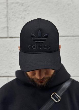 Кепка adidas черная черное лого1 фото