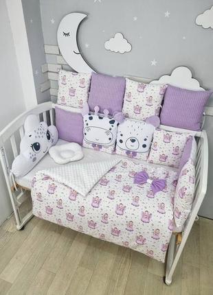 Постіль дитяча з подушками - іграшками