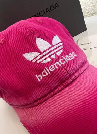 Рожева малинова кепка бейсболка баленсіага balenciaga2 фото