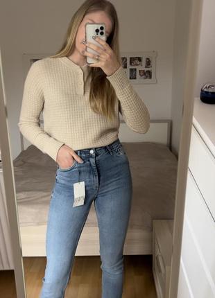 Джинси zara skinny скінні з розрізами6 фото