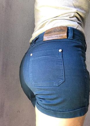 Шорти джинсові з високою талією denim