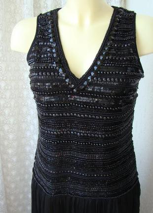 Платье женское вечернее шикарное черное бомба! макси бренд derhy р.44 №33143 фото