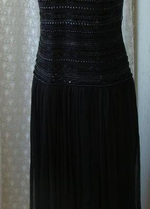 Платье женское вечернее шикарное черное бомба! макси бренд derhy р.44 №33144 фото