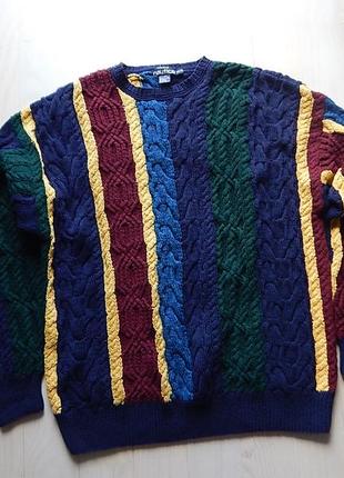 Светр ручної вязки vintage 90s nautica hand knit sweater