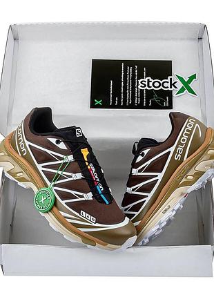 Кроссовки salomon xt-6 grey brown