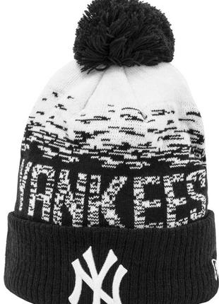 Шапка зимняя new era mlb sport knit new york yankees р: универсальный3 фото