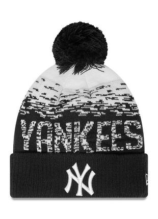 Шапка зимняя new era mlb sport knit new york yankees р: универсальный7 фото