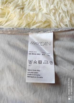 Marc cain шовкова блуза топ шовк футболка принт шелковая шелк дорогой бренд4 фото