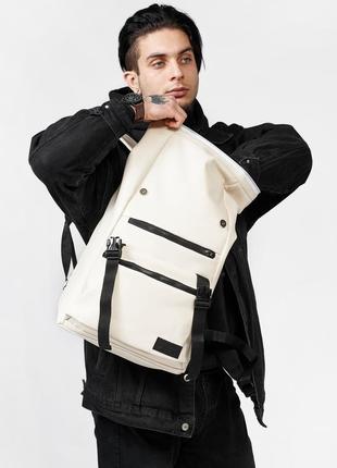 Рюкзак чоловічий ролл sambag rolltop zard молочний7 фото