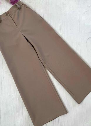 Трендовые классические брюки палаццо для девочки