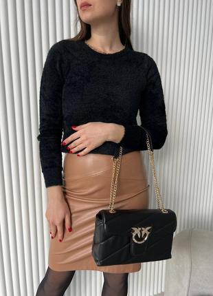 👜 pinko puff black gold 6