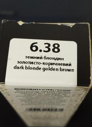 Стойкая краска для волос mirella professional 6.38