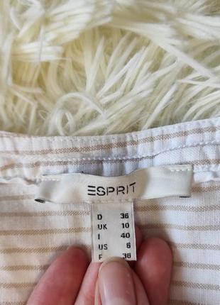 Esprit льняная блуза топ туника полосатая лен рубашка льняная лен2 фото