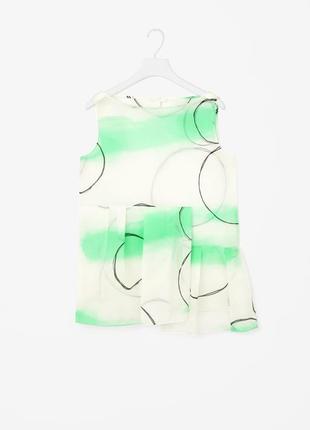 Cos прозрачная шелковая блуза с принтом 💯% шелк2 фото