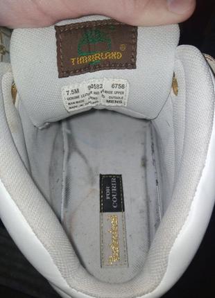 Ботинки из натуральной кожи от timeberland, цвет белый, размер: 40.8 фото