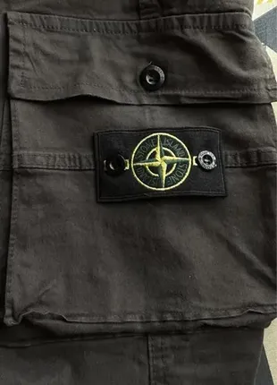 Штани stone island cotton cargo garment dyed 'old' effect4 фото