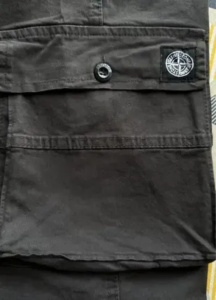 Штани stone island cotton cargo garment dyed 'old' effect5 фото