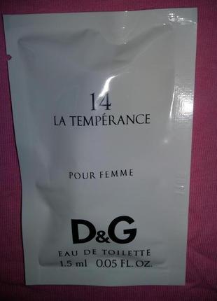 Чарующий аромат d&g temperance франция