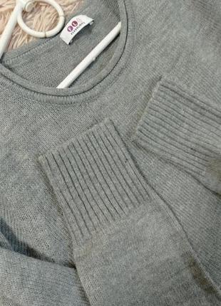 Вязаный длинный шерстяной свитер.5 фото