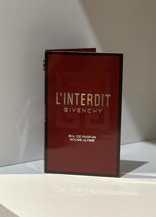L'interdit eau de parfum rouge givenchy button-up пробник 1ml