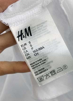 Воздушное натуральное белое платье туника из хлопка h&m5 фото