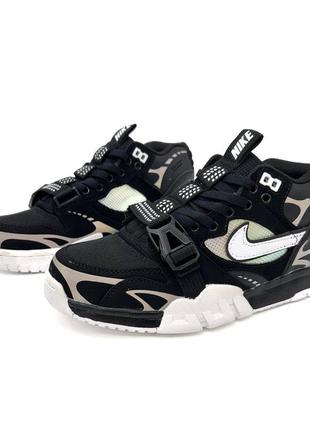 🖤nike air trainer 1 utility black white hologram (чорно-білі)