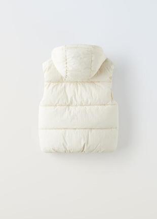 Zara kids длинный жилет детский с капюшоном