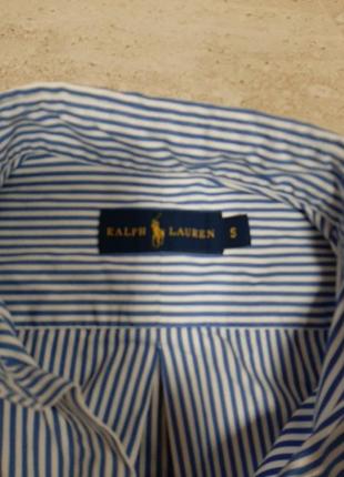 Рубашка ralph lauren в полоску  из хлопка4 фото