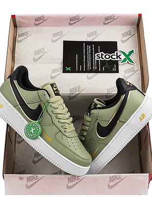 ▫️nike air force 1 '07 lv8 olive gold black 9