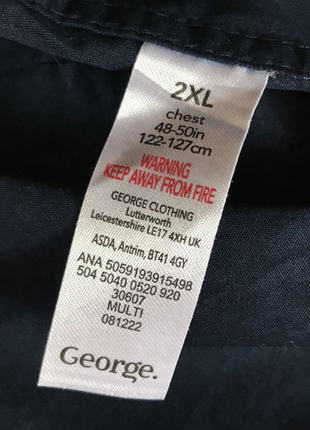 Батал. стильная рубашка шведка от george. 2xl8 фото