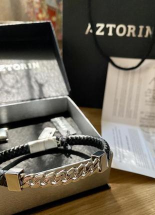 Шкіряний чоловічий браслет від aztorin