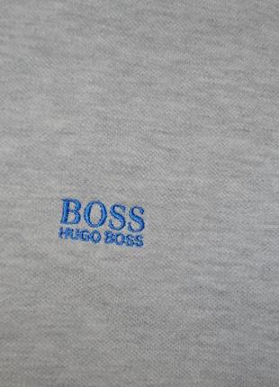 Серая трикотажная футболка поло hugo boss3 фото