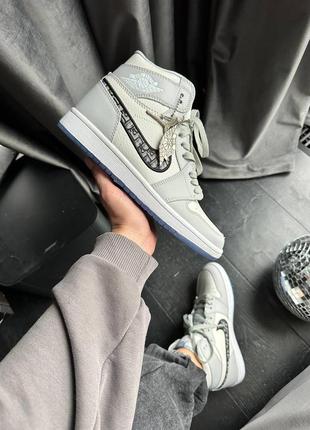 Женские кроссовки Smoke jordan Michael 1 x dior люкс качество