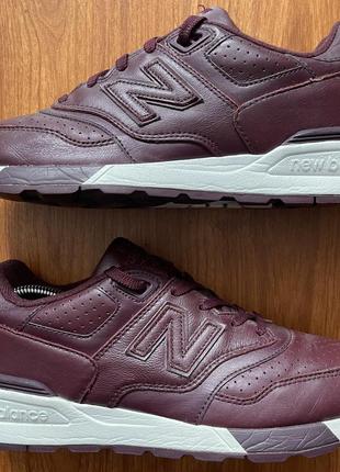 Мужские кожаные кроссовки new balance 597 burgundy1 фото